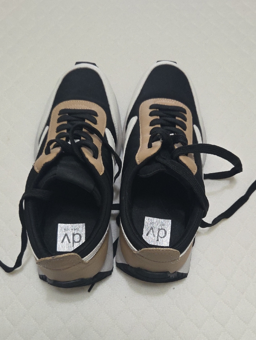 Casual Black and Tan Sneakers